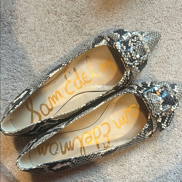Sam Edelman Black and Gray Flats with Pointed Toe - Picture 1 of 3